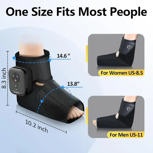 Comfytemp 1-Piece Cordless Rechargeable Foot Massager - Beauty & Personal Care Relaxation Aid, Smart Care Massage Device with Air Compression, Warm Heat Eases Tired Feet, App Control, Fits Sizes 6-10,sohochic