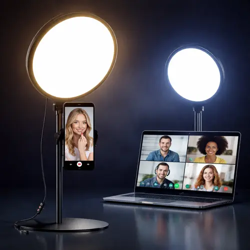 【BackToSchool】10.5" Ring Light with Stand, Weilisi Full-Screen Selfie Ring Light for Desk with Phone Holder, Adjustable Laptop Light for Video Recording, Zoom Lighting for Computer, Meeting, Live Streaming