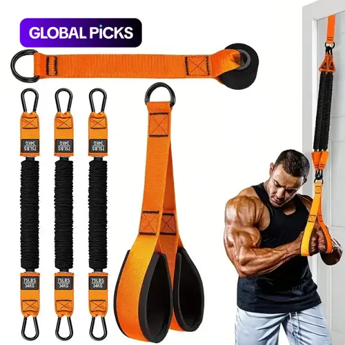 Heavy-Duty Adjustable Resistance Training Equipment, Fitness Equipment, Exercise Equipment, Workout Straps and 225 lbs Resistance Band for Full-Body Strength Training (Arms, Back, Core and Shoulders), Home and Gym Workout #GLOBAL PICKS