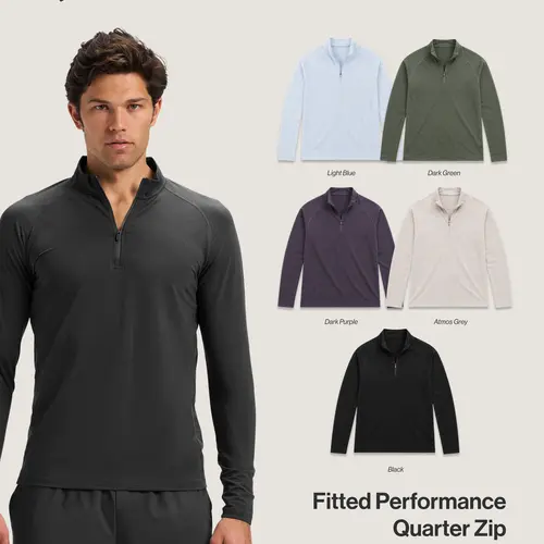 Haus | Fitted Performance Quarter Zip | Breathable Lightweight All-Day Athletic Pullover