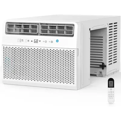 ZAFRO  Window Air Conditioners, 24H Timer Energy-saving Window AC Units, Full Window View, Easy to Install, White