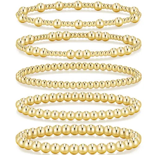 17KM Women's Gold Jewelry Beaded Bracelet - Waterproof, Adjustable Casual Accessories, Jewelry Stack, Gifts for Women, Accessories For Women, Stacking Sets,sohochic
