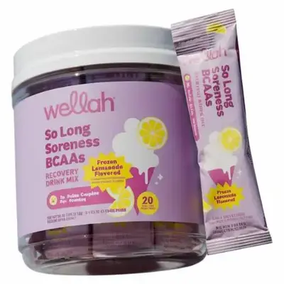 Wellah BCAAS + Electrolytes | Branch Chain Amino Acid Supplement | 6g Amino Complex Per Serving | 20 Servings| OTG Recovery Drink for Active Lifestyles Lean Muscle Booster