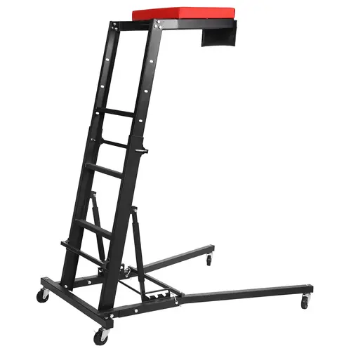 【GARVEE】Topside Automotive Engine Creeper for Auto Repair: 48" to 66" Height, 400 LBS Capacity, with 4 Swivel Casters for Easy Mobility in Black, Yellow, Orange, and White Colors.,toolupgrade