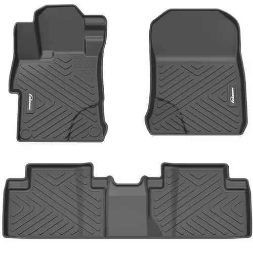 GARVEE Floor Mats for 2012-2015 Honda Civic 4dr, TPE All Weather Custom Fit Front 1st & 2nd Row Floor Liner,toolupgrade
