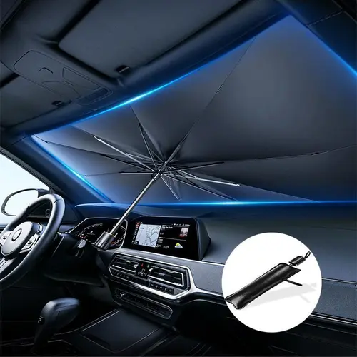 Portable car sunshade, windshield sunshade, foldable windshield sunshade, car exterior accessories, daily car windshield cooling umbrella