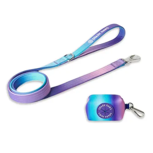 Spark Paws Premium Dog Leash & Poop Bag Set - Heavy-Duty Alloy Hook for Strong Pulling Breeds - Comfortable, Durable & Secure