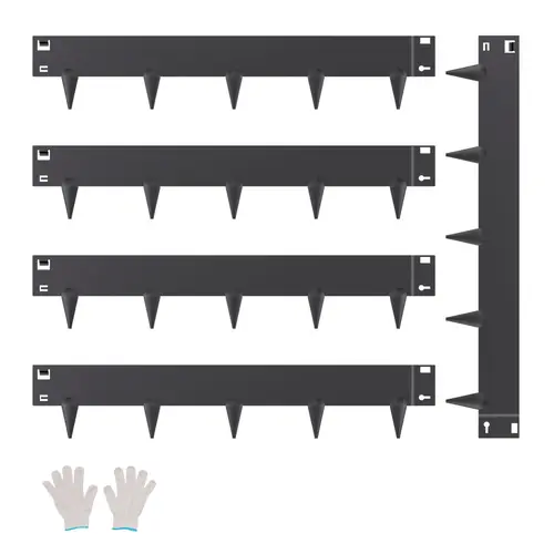 VEVOR Steel Landscape Edging 5 Packs 39 x 4in Rust-Resistant Edging Border Black