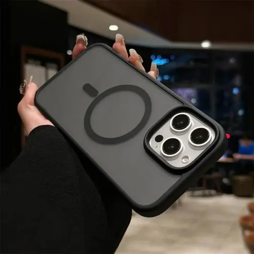 Phone Case Suitable for iPhone 17 Pro Max 16 15 Plus 14 Pro 13 12 Pro Max Plus Supports Magnetic Suction Wireless Charging Matte Translucent Anti-Shock And Anti-Fall Apple Mobile Phone Case Smartphone Protection,High-End Matte Skin-Touch Phone Case