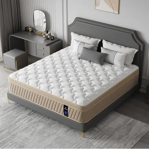 10/12/14 Inch Twin, Full, Queen, King Mattress Memory Foam And Spring, Hybrid MattressMedium Firmness, Lumbar Support, For Home Rooms Hotels, Boxed Halloween ChristmasGift queen size mattress, Queen Size Mattresses, Memory Foam Mattresses, Ergonomic,sohoc