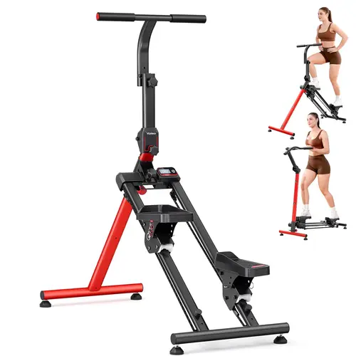 YOLEO Stair Stepper for Home, Adjustable Resistance Stair Climber, 3-Mode Folding Design, 660LB Capacity, 77LB Resistance, 3 Adjustable Angles, LCD Monitor