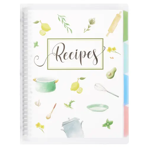 Soligt Recipe Book, 8.5" x 11" Personal Blank Recipe Notebook, Removable Hardcover Recipe Journal Book Binder with 8 Dividers and 24 Tabs, Hold up to 240 Recipes,back to school haul,college school supplies,back to school shopping,sohochic