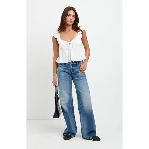 Pacsun Women's Casey Low Rise Baggy Jeans Medium Indigo
