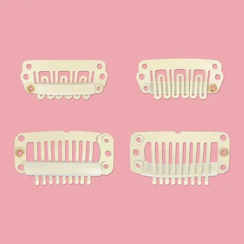 WENNALIFE 4pcs Replacement Clips for Clip in Hair Extensions Blonde Brown Black Sturdy Clips Hold Maintenance #tiktokshopbacktoschool #sohochic
