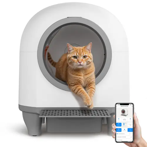 Warcat Smart Low-Noise Auto-Cleaning Litter Box 90L Self Cleaning Cat Litter Box APP-Controlled via 2.4G WiFi with Smart Sensors, Safety Protection, Easy Maintenance, Easy Setup & Clean #tiktokshopsummersale #summersale,back to school,sohochic