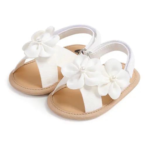 [Lullaby] PU Leathers Cute Baby Girl's Summer Flat Shoes, Non-Slip Sole 0-6 M Casual Prewalker Toddler Shoes for First Steps, Infant Walking Flats
