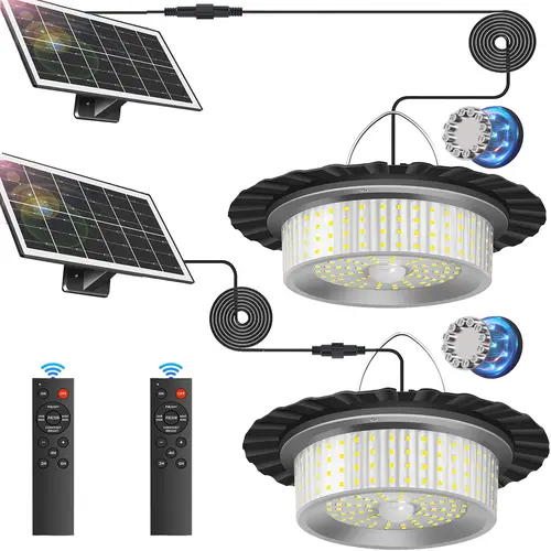Solar-Powered LED Pendant Lights, 1000LM Solar Illuminated Waterproof Remote-Controlled Outdoor Lights for Gazebo, Porch Hanging,dorm essentials,home decor,home essentials,camping essentials,sohochic