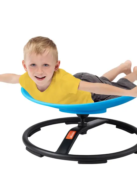 【toolupgrade】VEVOR Kids Swivel Chair 220 LBS CapacitySensory Spinning ChairAutistic Kids Sensory Toy Chair with Non-Slip Metal BaseToddler Sit and Spin Chair for Coordination Balance Focus Training Blue