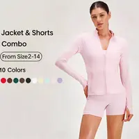 GLOWMODE 2PCS Slim-It BBL Jacket & 4"3 Crossover Bike Shorts Bundle Set