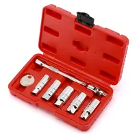 CASOMAN 3/8"-Drive 6-Point CR-V Steel 8-Piece Spark Plug Socket Wrench Set - Mechanic Work Tools with Wrench Extend Rod, Universal Joint, Gapper, 50BV30 Steel Wear Resistance #tool upgrade,toolupgrade