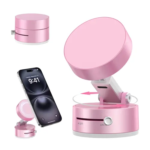 Vacuum Magnetic Suction Mobile Phone Holder for Car - Auto & Car Interior Accessories, Upgraded 360° Rotation Adjustable Arm Mount, Hands-Free for Smooth Surfaces, Compatible with iPhone 16/15/14/13/12 Series