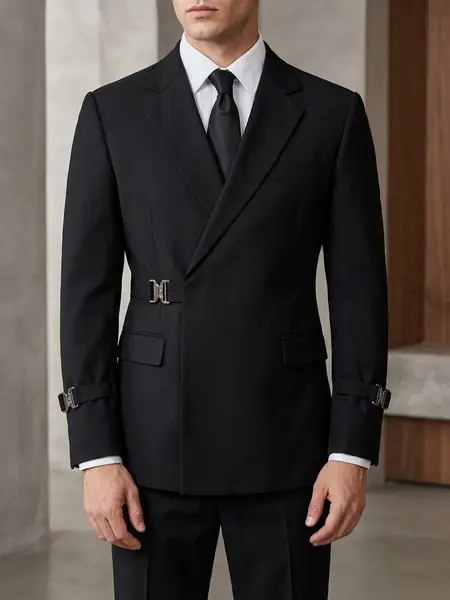 Men's 2-Piece Wedding Suit,Casual Business Retro, Groom Outfits, Party Suits,Formal Occasions,Groom's Wedding Tuxedo,Vintage Suits SpringStatements Long Sleeve Menswear Workwear Beige Black