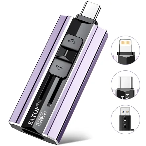 EATOP Compact Flash USB Flash Drive - Portable Travel Work Data Storage, Class 10, Plug-and-Play Photo/Video Backup, Compatible with iPhone 7 Series, iPad Mini 2 Tablets, Android PC, No App Required, Manufacturer Warranty,sohochic