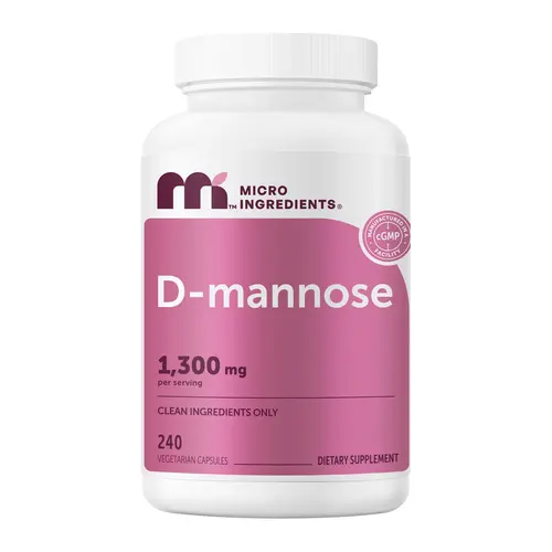 Micro Ingredients Pure D Mannose 1,300mg with Cranberry, 240 Veggie Capsules