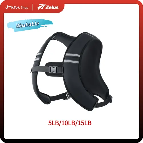 【BackToSchool】ZELUS Z-Fit Slim Walking Weighted Vests - 5/10/15lb Rucking Vest with Z-fit Washable Fabric&Reflective Stripes & Adjustable Straps for Men & Women: Motivational Walking, Running, Strength Training,Jogging|#