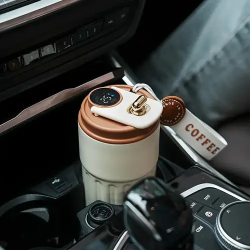 316 Stainless Steel Smart Temperature-Display Cup with LED Screen 450ml Portable Beverage Mug for Daily Drinking Travel.【Designed with a sipping-friendly narrow mouth, not fully sealed for easy drinking.】