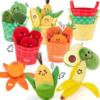 Hahaland 16Pcs Colorful Play Food Set - Crinkle, Rattle Features, Montessori Learning Kid Playset for 6-12 Months, 1 Year Old Boys/Girls (Corn, Pumpkin, Orange Inclusions) - Preschool Toy, Gift Option
