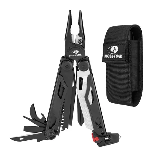 #toolupgrade MOSSY OAK Multitool, 19-in-1 Stainless Steel Multi Tool Pliers, Self-locking EDC Gear with Sheath for Outdoor, Survival, Camping, Hiking