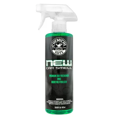 CHEMICAL GUYS New Car Smell Air Freshener & Odor Eliminator – Long-Lasting Spray for Car Interiors, Trucks, SUVs & Home – Removes Bad Odors, Freshens Upholstery, Carpet, AC Vents – Smells Like a New Car – Interior Detailing Essential - Car Air Freshener,,