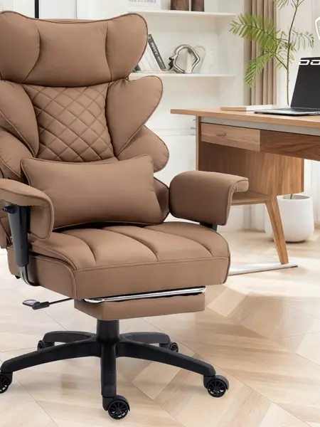 Dowinx Ergonomic Office Chair - Big & Tall Executive Desk Chair with Pocket Spring Lumbar Support, High-Back Adjustable Gaming Chair, Removable Footrest & 3D Armrests