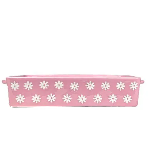 10 Strawberry Street Daisy  Rectangular Baker - Pink