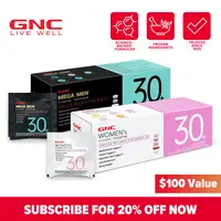 GNC 30+ Vitapak Curated Dietary Supplements (2 Boxes, 30 Count Each) - Women’s/Men’s 5-IN-1 Tablet/Capsules with Beautiful Skin Support, Bone Health Blend, Stress Support Complex, Liver Care, Cell Protection, Overall Wellness