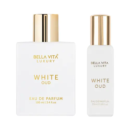 BellaVita Luxury's White Oud More Mystery | 100ml+20ml Perfumes | EDP | Orange, Freesia & Wood Notes | Unisex Perfume | Long Lasting