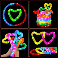 24 Pcs Light Up Glow Sticks LED Pop Tubes for Kids 4-8 Glow in The Dark Party Favors Bridesmaids&Wedding Decor Halloween Wedding Birthday Goodie Bag Filler Stuffers Colorful Plastic Eye Modes Adjustable Stable Fast Slow Flashing prank store