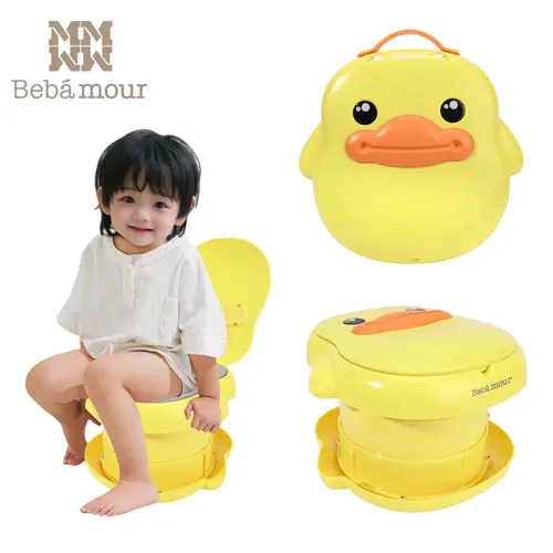 BEBAMOUR Unisex Compact Folding Portable Toddler Toilet Seat, Foldable Training Seat with Liners & Storage Bag, Emergency Option for Car Travel & Camping,sohochic