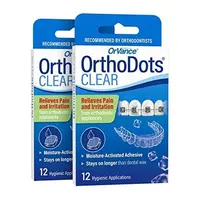 OrVance OrthoDots Clear – Moisture-Activated Silicone Pads for Braces, Braceswax Aligners & Orthodontic Irritation