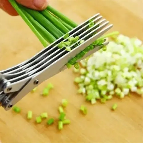 Stainless Steel Kitchen Shears Multi-Tool - 5-Layer Rust-Resist Steel Cutting Tool with Bottle Opener, Nutcracker, Can Opener, Compact Ergonomic Handle for Less Hand Fatigue, Drawer-Easy Storage, Cut Meat & Fruit, Long Life Use for Home, Barbecue