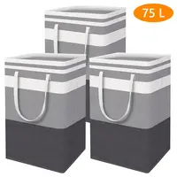 75L Freestanding Waterproof Portable Laundry Hamper - Collapsible Clothes Basket (1-Pack/2-Pack/3-Pack) with Handle Carry Ease, Multi-Function Durable Home Storage Solution for Laundry Room Organization, Clothes Baskets, Carry Handle,sohochic