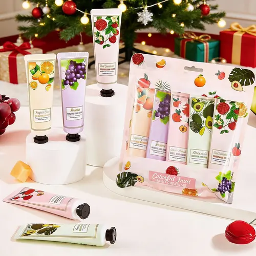 Korean-style Fruity Scent Hand Cream- Moisturizing Hand Cream for Women & Men  - Random Scent - Daily Hydration & Nourishment - Compact & Convenient - Soothes Cracked Hands