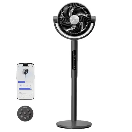Levoit Corebreeze R432S Smart High Velocity Fan - Corded Unit with Dual-Mode Portable Vertical Tower Pedestal/Tabletop Design, 1451CFM Airflow, WiFi/Voice Smart Controls, 12H Timer, 120°+90° Oscillation, 20dB Quiet Operation, 12 Speeds for Cooling Sleep