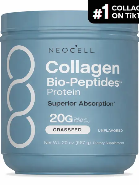 NeoCell Collagen Peptides Powder 20oz - Grassfed Protein Supplement - Advanced with 18 Essential Amino Acids