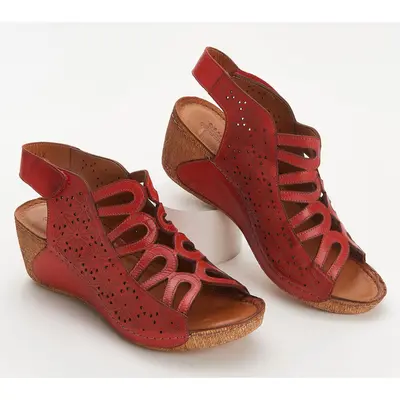 Spring Step Leather Wedges - Inocencia