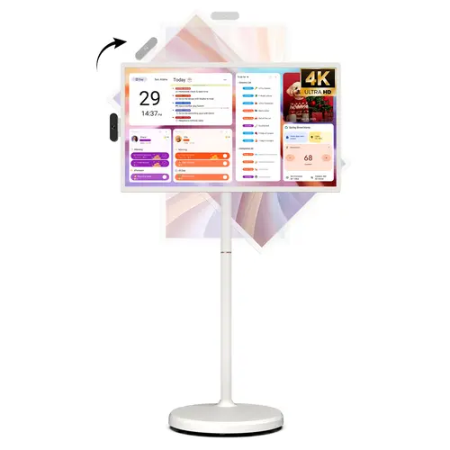 2026 Apolosign Gen 2 Portable TV, 32 inch True 4K UHD Portable Smart Touch TV, Android 16, 15000mAh Battery, 16GB(8+8)RAM+256GB Storage, Touch Screen Monitor, 8MP Camera, Voice Remote Control,WiFi 6, Support Google Calendar, Flat Screen, Android Tv Box, H