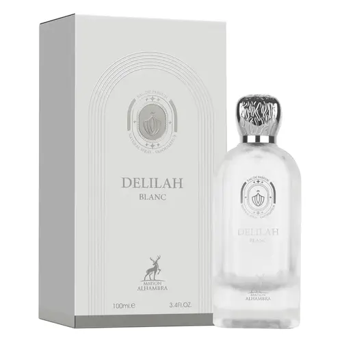 Maison Alhambra Delilah Blanc Women's Perfume, 100ml (3.4 Fl Oz) EDP Spray Fragrance, Floral Fruity EDP, Perfumes for Women, Fragrances