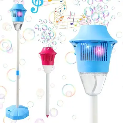 SEESE Bubble Maker For Kids - Adjustable Height Stand, Auto Blaster with Music, Perfect for Backyard,FunIdeal for Outdoor Parties Holiday gifts