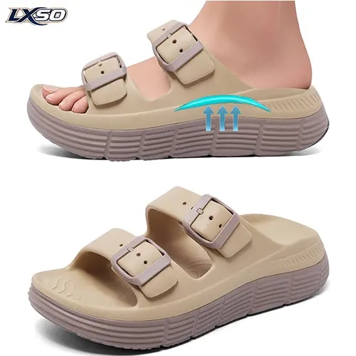 Lxso Women's Orthopedic Sandals - 2026 Black Anti-Slip Platform Wedge Slippers for Flat Feet, Plantar Fasciitis Arch Support, Daily Fashion Footwear, Gym, Baseball, Workouts